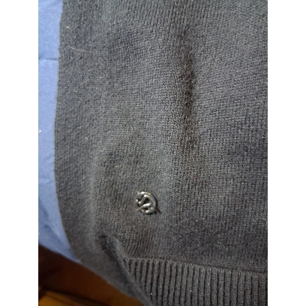 Lululemon Pranayama Scarf Wrap Black Nimbus Wool Poncho‎ Shawl One Size O/S